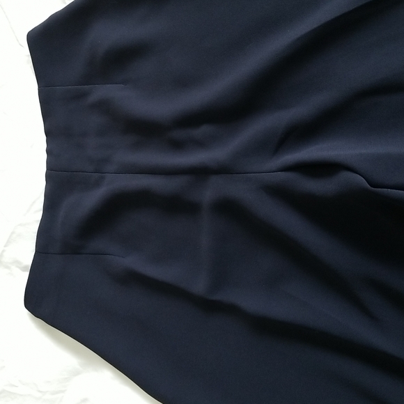 H&M Navy Gold-Button Wide-leg Cropped Pants - Picture 6 of 7